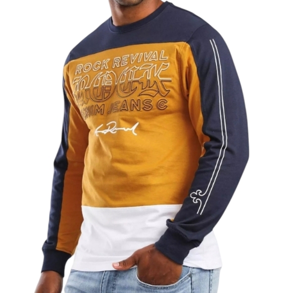 🆕️Rock Revival Simon Crewneck Longsleeve Shirt. Men's Size: Small - Picture 1 of 10